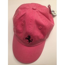 Dusty Pink Ferrari Black Logo Cap Hat Ladies Mujers Adams Cool Crown dyed garmen  eb-45564623